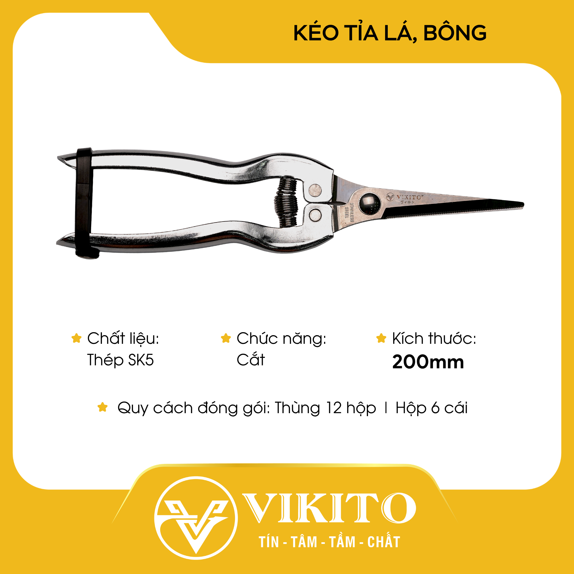 Kéo tỉa tay VIKITO inox